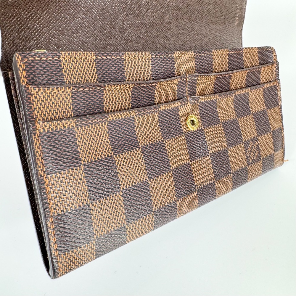 Authentic Louis Vuitton Sarah Wallet Damier Ebene Checkered - Picture 7 of 14